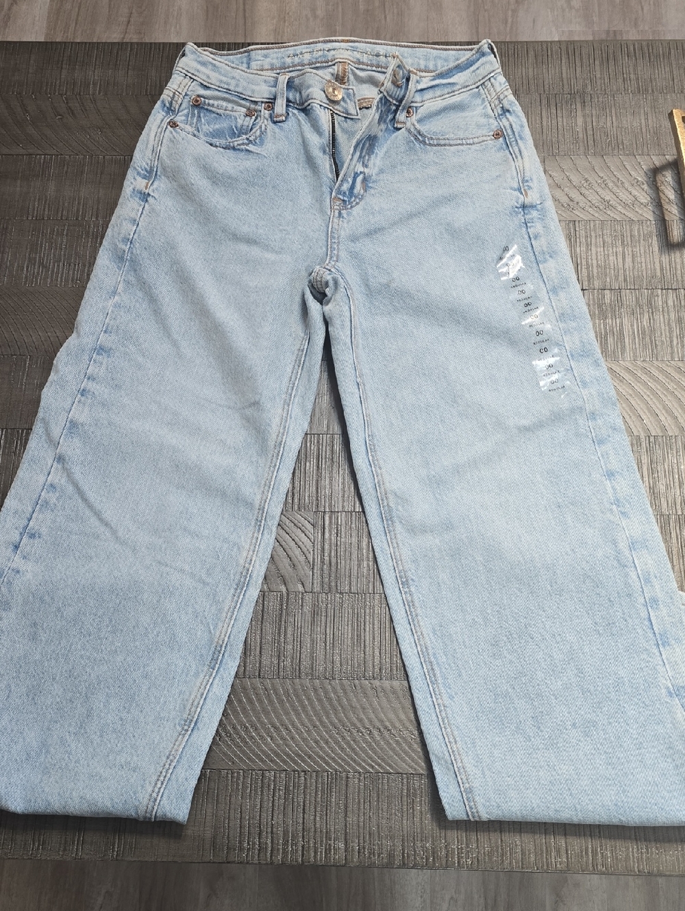 American Eagle Outfitters Light Blue Straight-Leg Jeans
